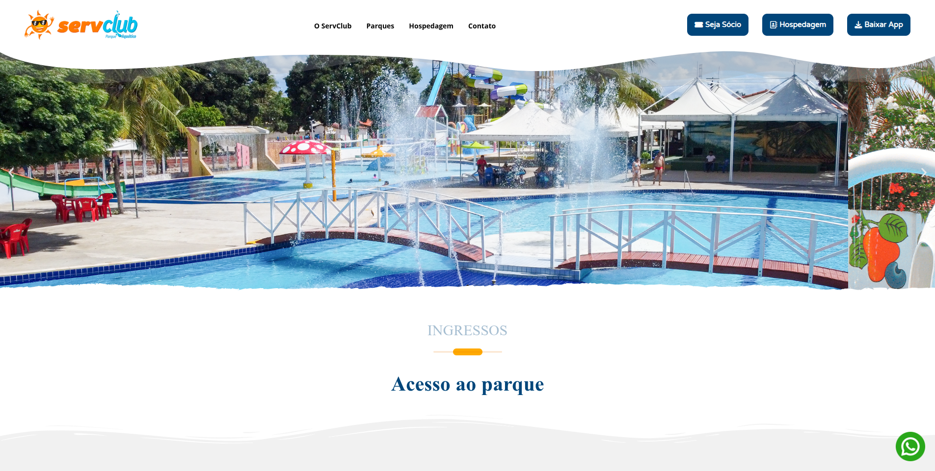 Prévia do site Servclub